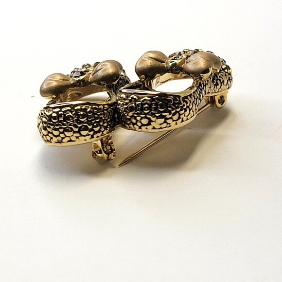 Gold Shoes Sandals Brooch - Picture 11 of 12